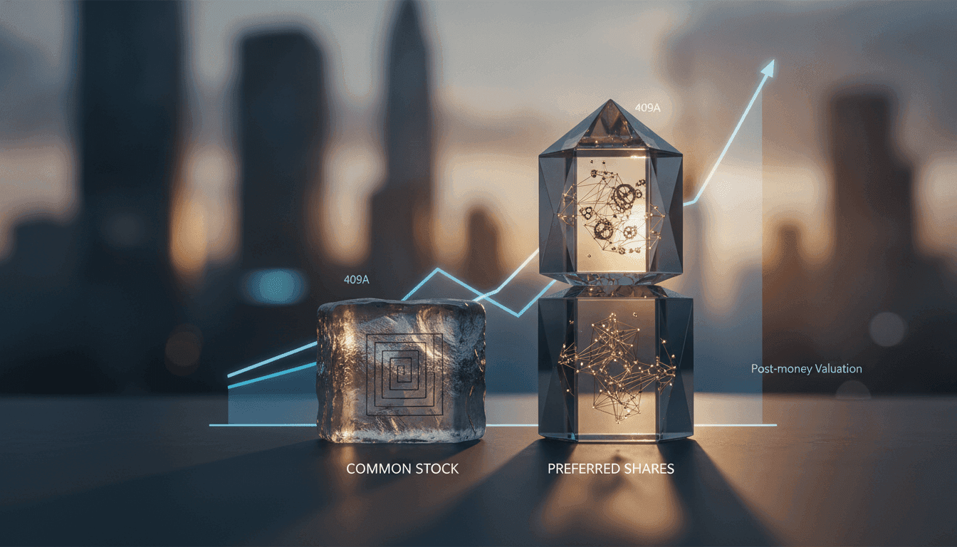 409A Valuation vs Post-Money Valuation: Why Your Common Stock Is Priced Lower Than Your Preferred Shares