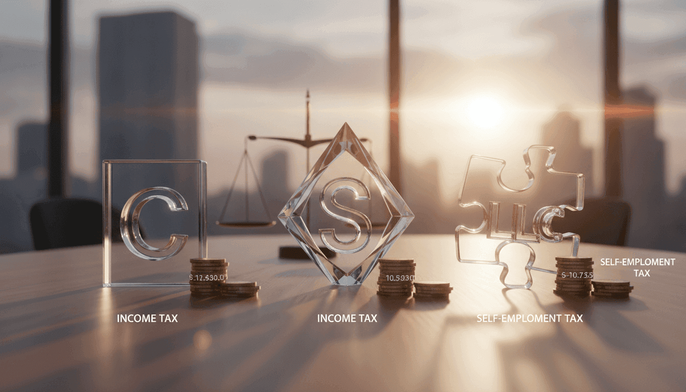 C-Corp vs S-Corp vs LLC: Tax Implications Every US Business Owner Should Compare